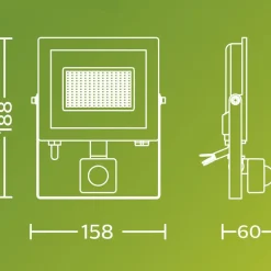 udendørs LED-spot Lois UE Sensor, 14 W, 3.000 K IP65^Philips Sale
