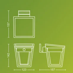 Philips Solcelle Lampe Med Sensor|Solcellelamper>udendørs LED-væglampe Nissa UE, plast, IP44