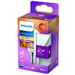 Philips WarmGlow LED Classic E14 P45 3,4 W mat