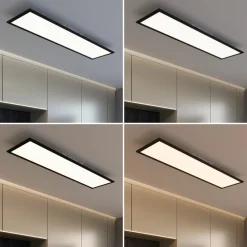 Briloner Piatto LED-panel CCT fjernbetjening 100x25 sort