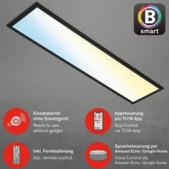 Piatto S WiFi LED-loftlampe Bluetooth CCT fjernb.^Briloner Discount