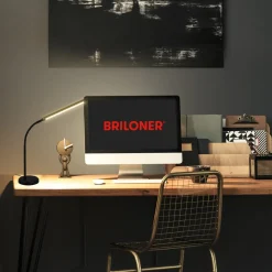 Briloner Arbejdsrum/Kontor|Bordlamper>Pivaz LED-bordlampe, touch-dæmper, sort