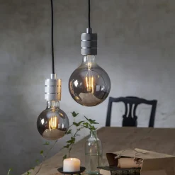 STAR TRADING Plain Smoke E27 LED-globepære 1,8 W 2.100K Ø 125mm