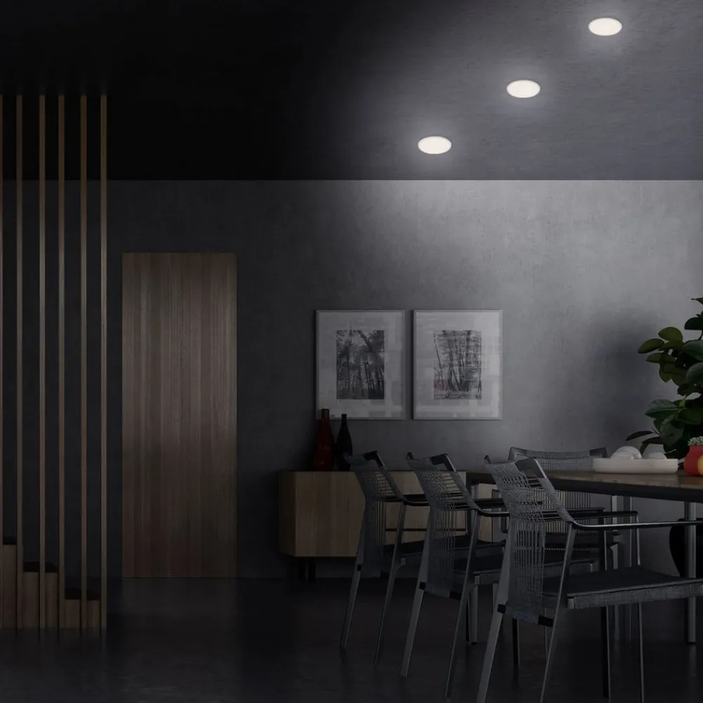 Briloner Loftlamper|Indbygningsspots>Plat LED-indbygningsspot, hvid, Ø 10 cm, 4.000K