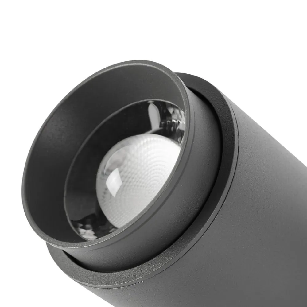 FARO BARCELONA Plom udendørs LED-vægspot, mørkegråt