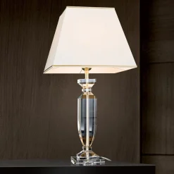 ORION Bordlamper>Pokal bordlampe med krystal, guld/creme