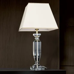 ORION Bordlamper>Pokal bordlampe med krystal, guld/creme