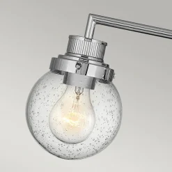 Quintiesse Poppy væglampe til badeværelset, 3 lyskilder, krom