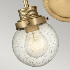 Poppy væglampe til badeværelset, 2 lk, messing^Quintiesse Clearance