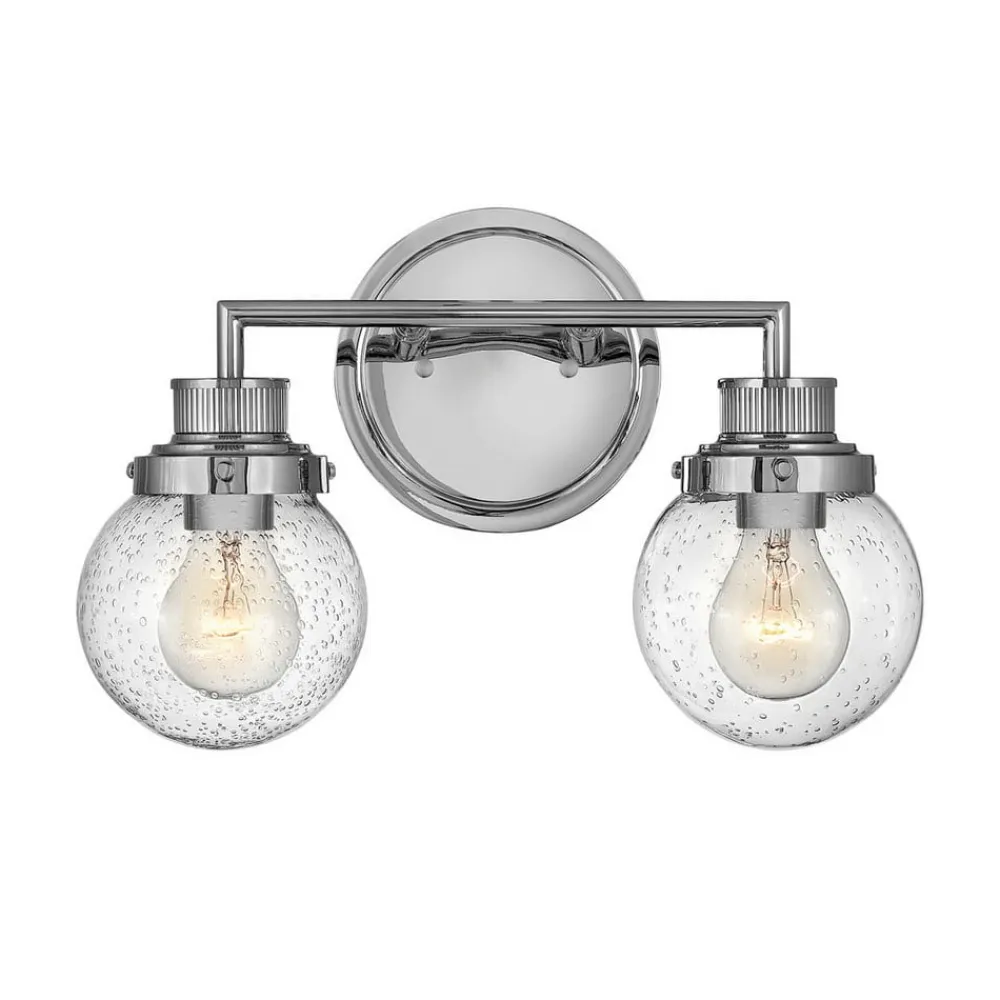 Quintiesse Væg- Og Spejllamper>Poppy væglampe til badeværelset, 2 lyskilder, krom