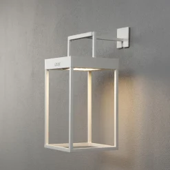 Konstsmide Portofino LED-solcellelygte, væg/bord, hvid