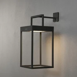 Portofino LED-solcellelygte, væg/bord, sort^Konstsmide New
