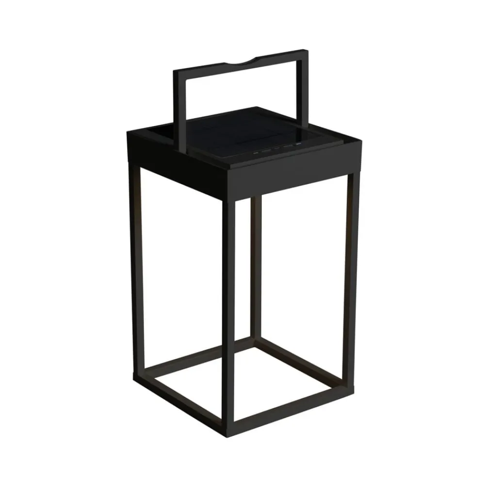 Portofino LED-solcellelygte, væg/bord, sort^Konstsmide New