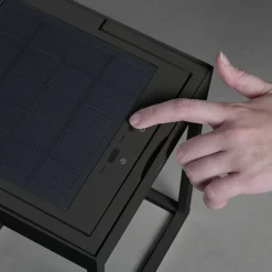 Portofino LED-solcellelygte, væg/bord, sort^Konstsmide New