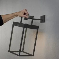 Portofino LED-solcellelygte, væg/bord, sort^Konstsmide New