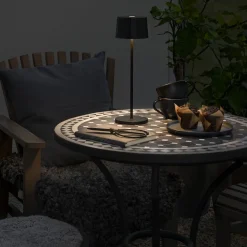 Konstsmide Positano LED-bordlampe til udendørs brug, sort