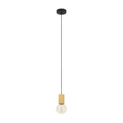 Pozueta 1 hængelampe, 1 lyskilde, sort/brun^EGLO Discount