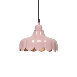 PR Home Pendellamper>hængelampe Wells Small, pink/guld, Ø 24 cm, stik