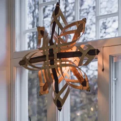 PR Home Julepynt|Vinduesdekoration>Mary dekorativ stjerne i naturmateriale Ø 46 cm