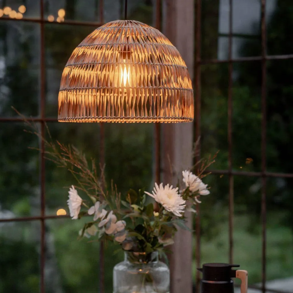 PR Home Udendørs Pendellamper>udendørs hængelampe Lace naturfiber, stikledning, Ø37cm