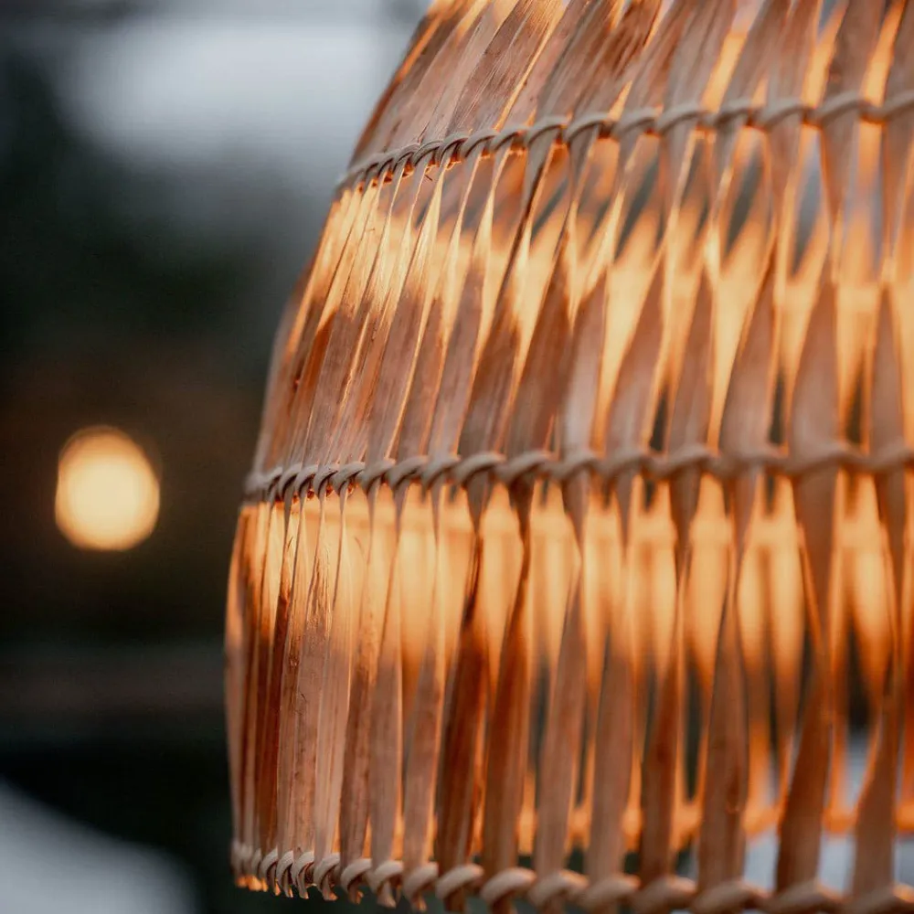 PR Home Udendørs Pendellamper>udendørs hængelampe Lace naturfiber, stikledning, Ø37cm