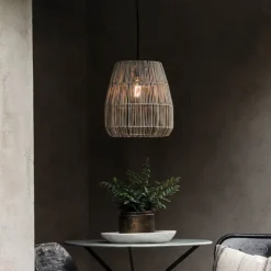 udendørs hængelampe Saigon, grå, Ø 28 cm, kabel 2,5 m^PR Home Best