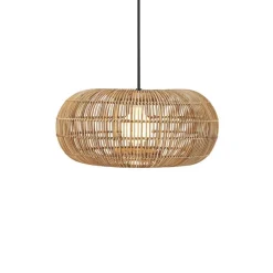 Zuri udendørs pendel, Ø 51 cm, rattan, stikprop^PR Home