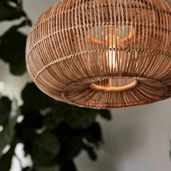 Zuri udendørs pendel, Ø 51 cm, rattan, stikprop^PR Home
