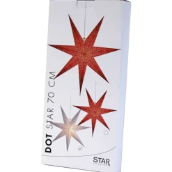 Prikket papirstjerne med hulmønster, hvid Ø 70 cm^STAR TRADING