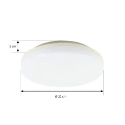 PRIOS Artin LED-loftlampe, sensor, rund, 22 cm