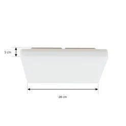 PRIOS Artin LED-loftlampe, sensor, kantet, 28 cm