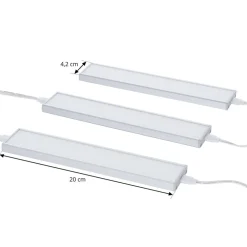 PRIOS Ashtonis LED-underskabsbelysning, sæt med 3, 20 cm