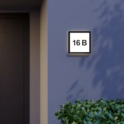 Darui udendørs LED-væglampe med husnummersæt^PRIOS