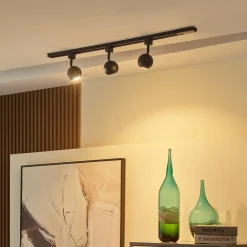 PRIOS Felipo 1 lyskilde skinnesystem 3 lyskilder sort