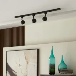 PRIOS Felipo 1 lyskilde skinnesystem 3 lyskilder sort