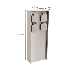 Foranda energisøjle, 4 stk., stål, 40 cm^PRIOS Online