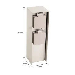 PRIOS Foranda energisøjle, 2 stikkontakter i stål