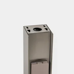 PRIOS Foranda energisøjle, 2 stikkontakter i stål