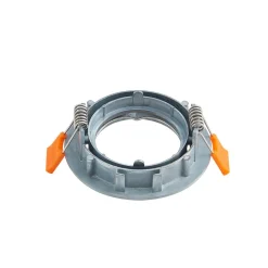 forsænket loftlampe Fibur, børstet sølv, Ø 8,2 cm^PRIOS Discount