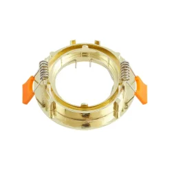 forsænket loftlampe Fibur, guld, aluminium, Ø 8,2 cm^PRIOS Clearance