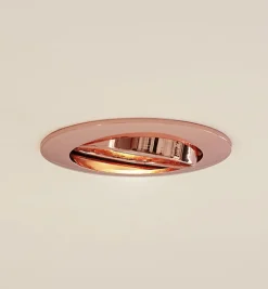 PRIOS Gang|Loftlamper>forsænket loftlampe Fibur, kobber, aluminium, Ø 8,2 cm