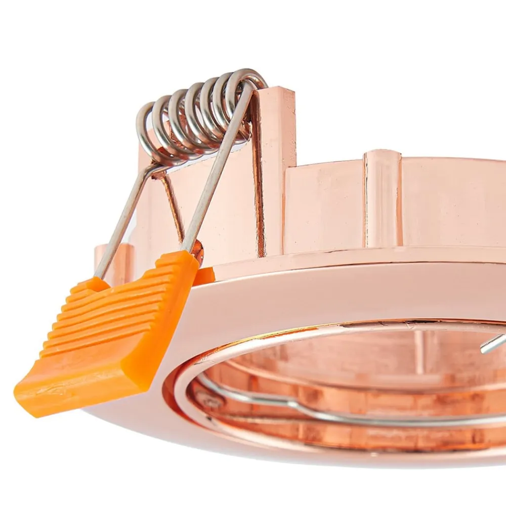 PRIOS Gang|Loftlamper>forsænket loftlampe Fibur, kobber, aluminium, Ø 8,2 cm