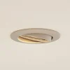 PRIOS Gang|Loftlamper>forsænket loftlampe Fibur, beige, aluminium, Ø 8,2 cm