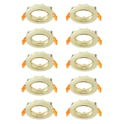 forsænket loftlampe Fibur, guld, zink, Ø 8,2 cm, 10 stk^PRIOS Discount