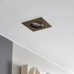 indbygningslampe Fibur, bronze mat, 9 cm, GU10^PRIOS Discount