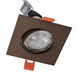 indbygningslampe Fibur, bronze mat, 9 cm, GU10^PRIOS Discount