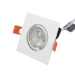 PRIOS indbygningslampe Fibur, hvid, 9 cm, GU10