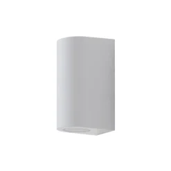 PRIOS Irfan udendørs væglampe rund hvid 15,5 cm