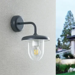 PRIOS Væglamper>Larkumi udendørs væglampe med E27-fatning