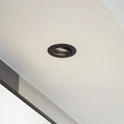 LED indbygningslampe Shima, sort, 9 W, 3000K, dæmpbar^PRIOS Best